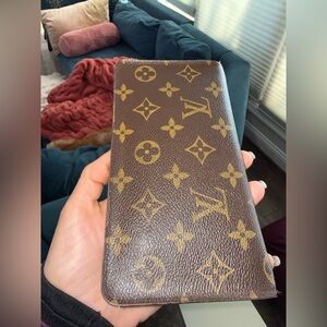 Louis Vuitton Brown and Gold Monogram Clutch